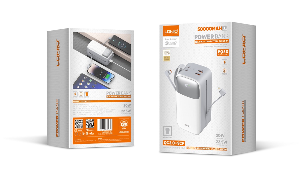 LDINIO 50000mAh Power Bank PQ50 7