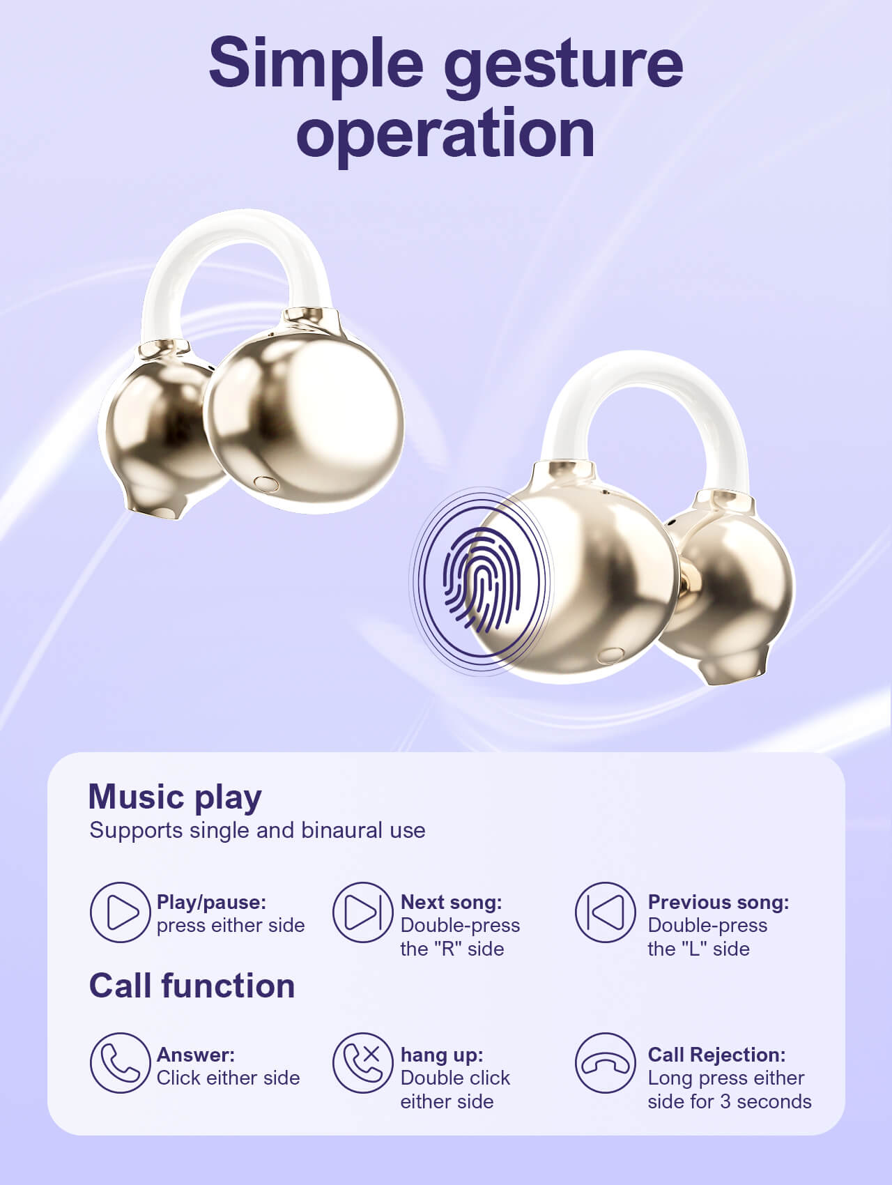 Wireless Stereo BT Open Earphones Wireless In-Ear T08 12